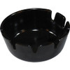 Impact Products Tabletop Round Ashtray - Round - Manual - Heat Resistant, Lightweight - 1.8" Height x 4.8" Width - Plastic - Black - 12 / Box