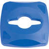 Rubbermaid Commercial Square Recycling Container Combo Lid - Square - Plastic - 1 Each - Blue