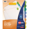 Avery Style Edge Insertable Dividers - 8 x Divider(s) - 8 - 8 Tab(s)/Set - 8.5" Divider Width x 11" Divider Length - 3 Hole Punched - Translucent Plastic Divider - Multicolor Plastic Tab(s) - 8 / Set