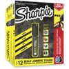 Sharpie PRO Permanent Marker - Chisel Marker Point Style - Black - 12 / Pack