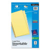 Avery Insertable Dividers - Reinforced Gold Edge - 8 Blank Tab(s) - 8 Tab(s)/Set - 0.25" Tab Height - 8.5" Divider Width x 14" Divider Length - Legal - 4 Hole Punched - Buff Paper Divider - Clear Tab(s) - 8 / Set