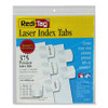 Redi-Tag Laser Printable Index Tabs - 375 Blank Tab(s) - 1.25" Tab Height x 1.12" Tab Width - Self-adhesive, Permanent - White Tab(s) - 375 / Pack
