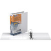 QuickFit D-Ring View Binders - 2" Binder Capacity - D-Ring Fastener(s) - 2 Internal Pocket(s) - White - Recycled - Clear Overlay - 1 Each