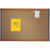 Quartet Prestige Bulletin Board - 24" Height x 36" Width - Brown Cork Surface - Self-healing, Durable - Light Cherry Frame - 1 Each