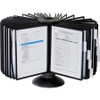 DURABLE SHERPA Carousel Desktop Reference Display System - Desktop - 360 Rotation - 40 Double Sided Panels - Letter Size - Anti-Flective/Non-Glare - Black
