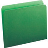 Smead Straight Tab Cut Letter Recycled Top Tab File Folder - 8 1/2" x 11" - 3/4" Expansion - Green - 10% Recycled - 100 / Box