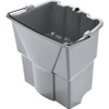 Rubbermaid Commercial WaveBrake 18 QT Dirty Water Bucket - 18 quart - 14" x 9.8" - Plastic - Gray - 1 Each