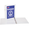 Avery Economy View Binder - 1" Binder Capacity - Letter - 8 1/2" x 11" Sheet Size - 175 Sheet Capacity - Round Ring Fastener(s) - 2 Internal Pocket(s) - Vinyl-covered Chipboard - White - Lightweight, Exposed Rivet, Sturdy - 4 / Bundle
