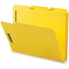 Business Source 1/3 Tab Cut Letter Recycled Fastener Folder - 8 1/2" x 11" - 3/4" Expansion - 2 Fastener(s) - 2" Fastener Capacity - Top Tab Location - Assorted Position Tab Position - Stock - Yellow - 10% Recycled - 50 / Box