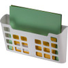 Officemate Magnetplus Magnetic File Pocket - 6.7" Height x 13.6" Width x 2.5" Depth - Magnetic, Suction Cup, Damage Resistant, Front Cut-out - White - Plastic - 1 Each