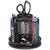 Rolodex Workspace Mesh Spinning Supply Caddy - 8 Compartment(s) - 6.5" Height - Rotate - Black - Steel - 1 Each