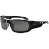 Ergodyne Skullerz Odin Smoke Lens Safety Glasses - Durable, Flexible, Non-slip, Scratch Resistant, Anti-fog, Perspiration Resistant, Comfortable - Ultraviolet Protection - Black - 1 Each
