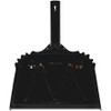Genuine Joe Heavy-Duty Metal Dustpan - 12" Wide - Metal, Steel - Black - 1 Each