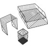 U Brands Vena Desk Organization 4 Piece Kit - Metal - Black - 1 Each