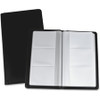 Lorell Business Card Storage Holder - 0.7" x 4.8" x 7" x - Vinyl, Plastic - 1 Each - Black, Clear