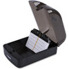 Lorell Desktop Card File - 350 Card Capacity - Black, Clear