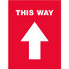 Avery THIS WAY Social Distancing Floor Decals - 5 - This Way Print/Message - Rectangular Shape - Pre-printed, Tear Resistant, Wear Resistant, Non-slip, Water Resistant, UV Coated, Durable, Removable, Scuff Resistant - Vinyl - White