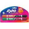 Expo 2-in-1 Dry Erase Markers - Chisel Marker Point Style - Assorted - 2 / Pack