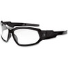 Ergodyne Skullerz Loki Clear Lens Safety Glasses - Durable, Flexible, Scratch Resistant, Anti-fog, Non-slip, Perspiration Resistant, Convertible, Comfortable, Elastic Strap - Ultraviolet Protection - 1 Each