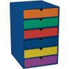 Classroom Keepers 6-Shelf Organizer - 17.8" Height x 13.5" Width x 12" Depth - 70% Recycled - Blue - 1 Each