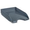 CEP Gloss Letter Tray - 2.6" Height x 10.1" Width x 13.7" Depth - Desktop - Stackable, Shock Resistant - Gray - Polystyrene - 1 Each