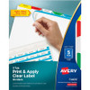 Avery Index Maker Index Divider - 5 x Divider(s) - 5 - 5 Tab(s)/Set - 8.5" Divider Width x 11" Divider Length - 3 Hole Punched - White Paper Divider - Multicolor Paper Tab(s) - 5 / Set