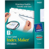Avery Print & Apply Clear Label Dividers - Index Maker Easy Apply Label Strip - 15 x Divider(s) - 3 Blank Tab(s) - 3 Tab(s)/Set - 8.5" Divider Width x 11" Divider Length - Letter - 3 Hole Punched - White Paper Divider - White Tab(s) - 15 / Pack