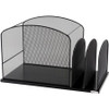 Safco Onyx 2 Upright Sections Hanging File - 11.3" Height x 19.4" Width x 11.4" Depth - Desktop - Black - Steel - 1 Each