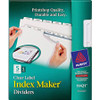 Avery Print & Apply Clear Label Dividers - Index Maker Easy Peel Printable Labels - 5 x Divider(s) - Blank Tab(s) - 5 Tab(s)/Set - 8.5" Divider Width x 11" Divider Length - Letter - White Divider - White Tab(s) - 5 / Pack