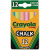 Crayola Colored Chalk - 3.3" Length - 0.4" Diameter - Assorted - 12 / Box