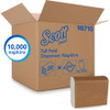 Scott Tall-Fold Paper Napkins - 1 Ply - Tall Fold - 7" x 13.50" - White - Fiber - Disposable, Absorbent - For Dinner, Lunch, Breakroom, Cafeteria, Education, Business - 500 Per Pack - 10000 / Carton