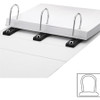 IdeaStream Gapless D-shape Ring View Binder - 3" Binder Capacity - Letter - 8 1/2" x 11" Sheet Size - Ring Fastener(s) - Internal Pocket(s) - White - One Touch Ring, Gap-free Ring - 1 Each