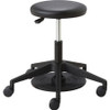 Safco Lab Stool with Foot Pedal - Vinyl Seat - Black, Chrome - 1 Each