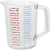Rubbermaid Commercial Bouncer 1 Quart Measuring Cup - 7.61 fl oz - 6 / Carton - Clear - Polycarbonate - Measuring