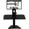 Victor High Rise Manual Standing Desk Workstation - Single Monitor Standing Desk Workstation - 11lb Monitor Capacity - 0" to 15.5" Height x 28" Width x 23" Depth - Standing Desk - Wood, Steel - Black