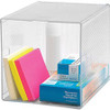 Business Source Clear Cube Storage Cube Organizer - 6" Height x 6" Width x 6" Depth - Desktop - Clear - 1 Each