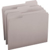 Smead Colored 1/3 Tab Cut Letter Recycled Top Tab File Folder - 8 1/2" x 11" - 3/4" Expansion - Top Tab Location - Assorted Position Tab Position - Gray - 10% Recycled - 100 / Box