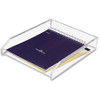 Kantek Nonskid Single Letter Tray - 1 Tier(s) - 2.5" Height x 10.5" Width x 13.8" Depth - Desktop - Non-skid Base - Clear - Acrylic - 1 Each