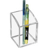 Kantek Acrylic Pen Cup - 4" x 3" x 3" x - 1 Each - Clear