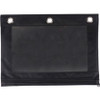 Business Source Binder Pencil Pouch - 10" Height x 7.4" Width - Black - 1 Each