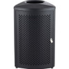 Safco Nook Indoor Waste Receptacle - 13 gal Capacity - Triangular - Durable, Powder Coated, Perforated, Corrosion Resistance, Latch Door - 29.5" Height x 16.5" Width x 16.5" Depth - Steel - Black - 1 Each