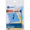 Avery Mni Durable Write-on Dividers - 5 x Divider(s) - Write-on Tab(s) - 5 - 5 Tab(s)/Set - 5.5" Divider Width x 8.50" Divider Length - 7 Hole Punched - Multicolor Plastic Divider - Multicolor Plastic Tab(s) - 5 / Set