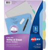 Avery Big Tab Write & Erase Durable Dividers, 5 Multicolor Tabs - 5 x Divider(s) - 5 Write-on Tab(s) - 5 - 5 Tab(s)/Set - 8.5" Divider Width x 11" Divider Length - 3 Hole Punched - Multicolor Plastic Divider - Multicolor Plastic Tab(s) - 5 / Set