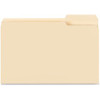 Business Source 1/3 Tab Cut Legal Recycled Top Tab File Folder - 8 1/2" x 14" - 3/4" Expansion - Stock - Manila - 10% Recycled - 100 / Box