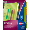 Avery Preprinted Monthly Tabs Plastic Dividers - 12 x Divider(s) - Jan-Dec - 12 Tab(s)/Set - 8.5" Divider Width x 11" Divider Length - 3 Hole Punched - Multicolor Plastic Divider - Multicolor Plastic Tab(s) - 1 / Set