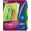 Avery Preprinted A-Z Plastic Dividers - 12 x Divider(s) - A-Z - 12 Tab(s)/Set - 8.5" Divider Width x 11" Divider Length - 3 Hole Punched - Multicolor Plastic Divider - Multicolor Plastic Tab(s) - 12 / Set