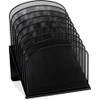 Safco Onyx Wire Mesh Desktop Organizer - 8 Compartment(s) - 1" - 14" Height x 11.8" Width x 10.8" Depth - Desktop - Black - Steel - 1 Each
