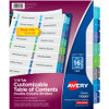 Avery Two-Column Table Contents Dividers w/Tabs - 16 x Divider(s) - 1-16 - 16 Tab(s)/Set - 8.5" Divider Width x 11" Divider Length - 3 Hole Punched - White Paper Divider - Multicolor Paper Tab(s) - 16 / Set