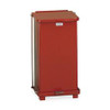 Rubbermaid Commercial Defenders Steel Step Cans - Waste Receptacle,Step,Steel,6.5 Gal,10.5"x10.5"x20.5" ,Red