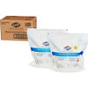 Clorox Healthcare Bleach Germicidal Wipes Refill - Ready-To-Use Wipe - 110 / Pack - 2 / Carton - White